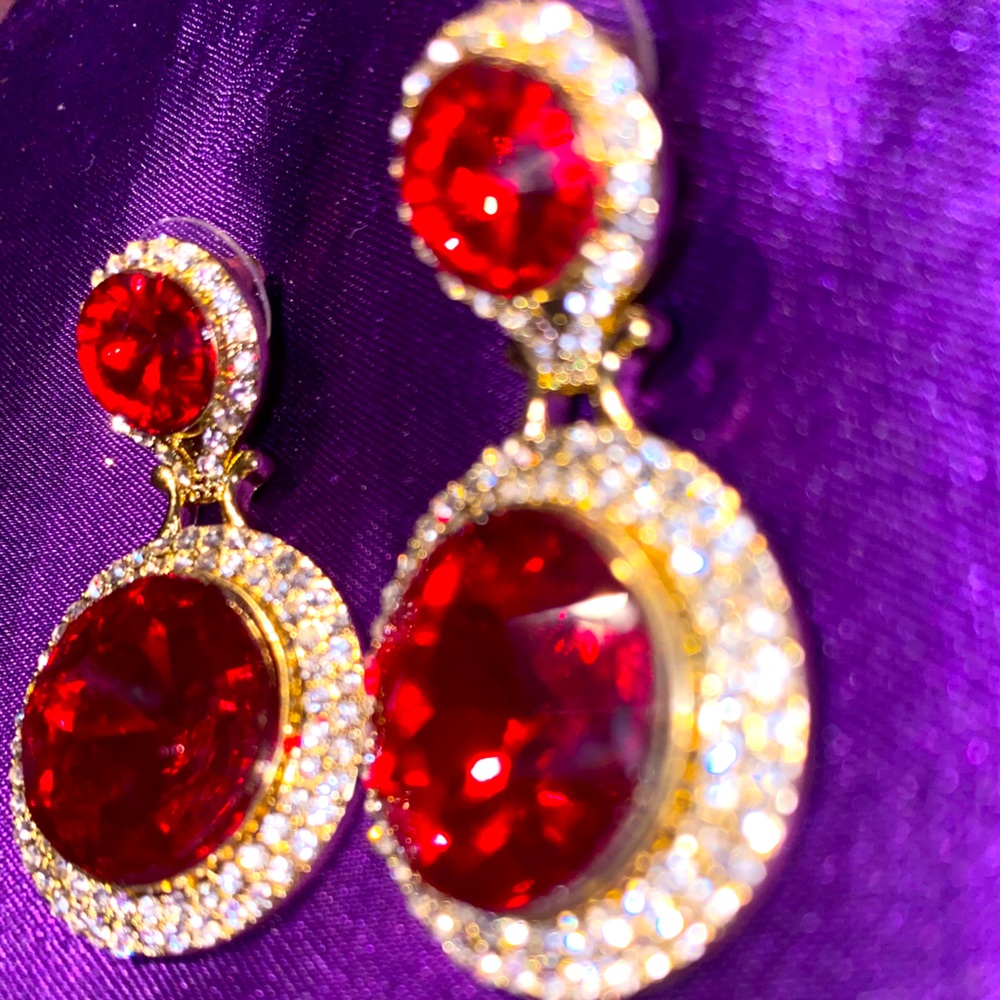 Ruby earrings